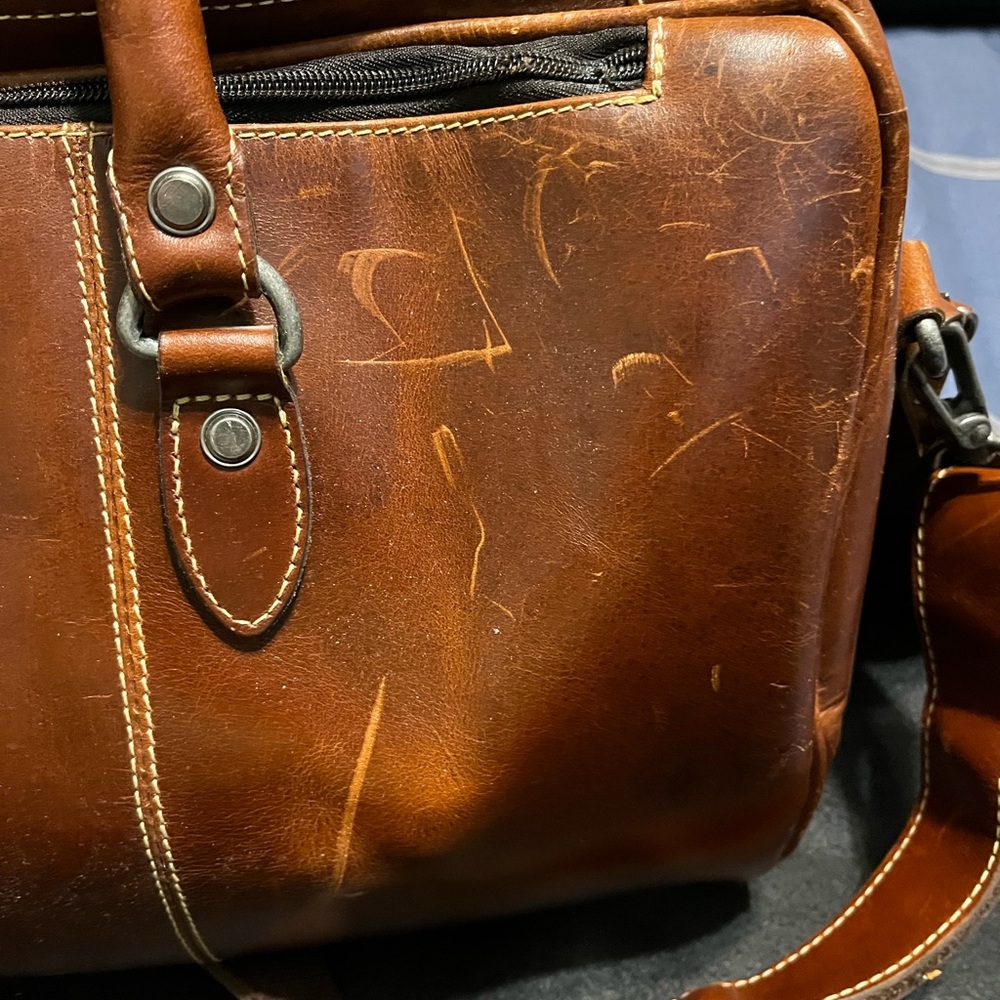 Brown Leather Men's Bag - Picture 9 of 10